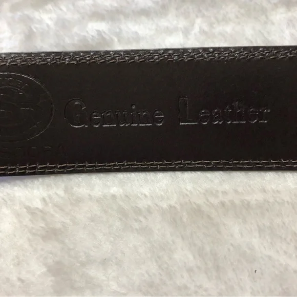 Cansooba Dark Brown Leather Belt Size 36 - Picture 4 of 10